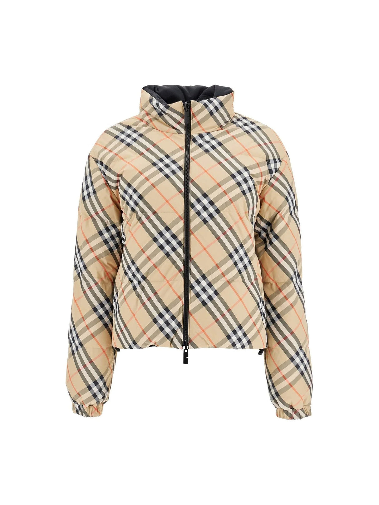 Reversible Check Nylon Puffer Jacket - Women > Clothing > Outerwear > Puffer jackets