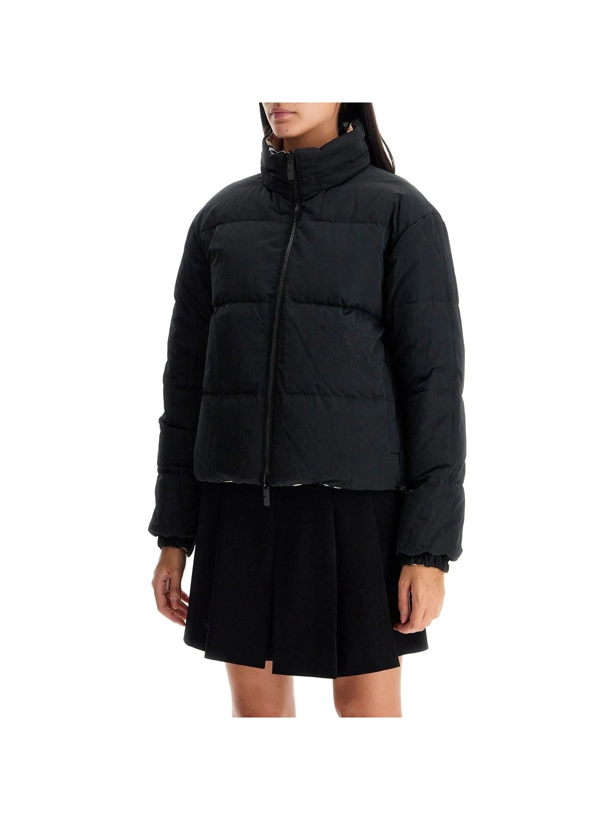 Reversible Check Nylon Puffer Jacket - Women > Clothing > Outerwear > Puffer jackets