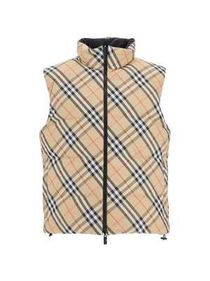 Reversible Check Sleeveless Jacket-Burberry-JOHN JULIA