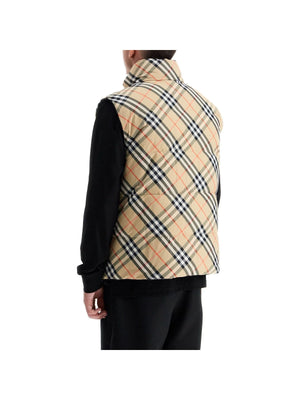 Reversible Check Sleeveless Jacket-Burberry-JOHN JULIA