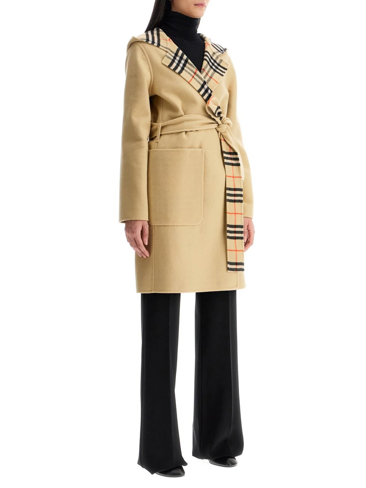 Reversible Wool Coat With Lap