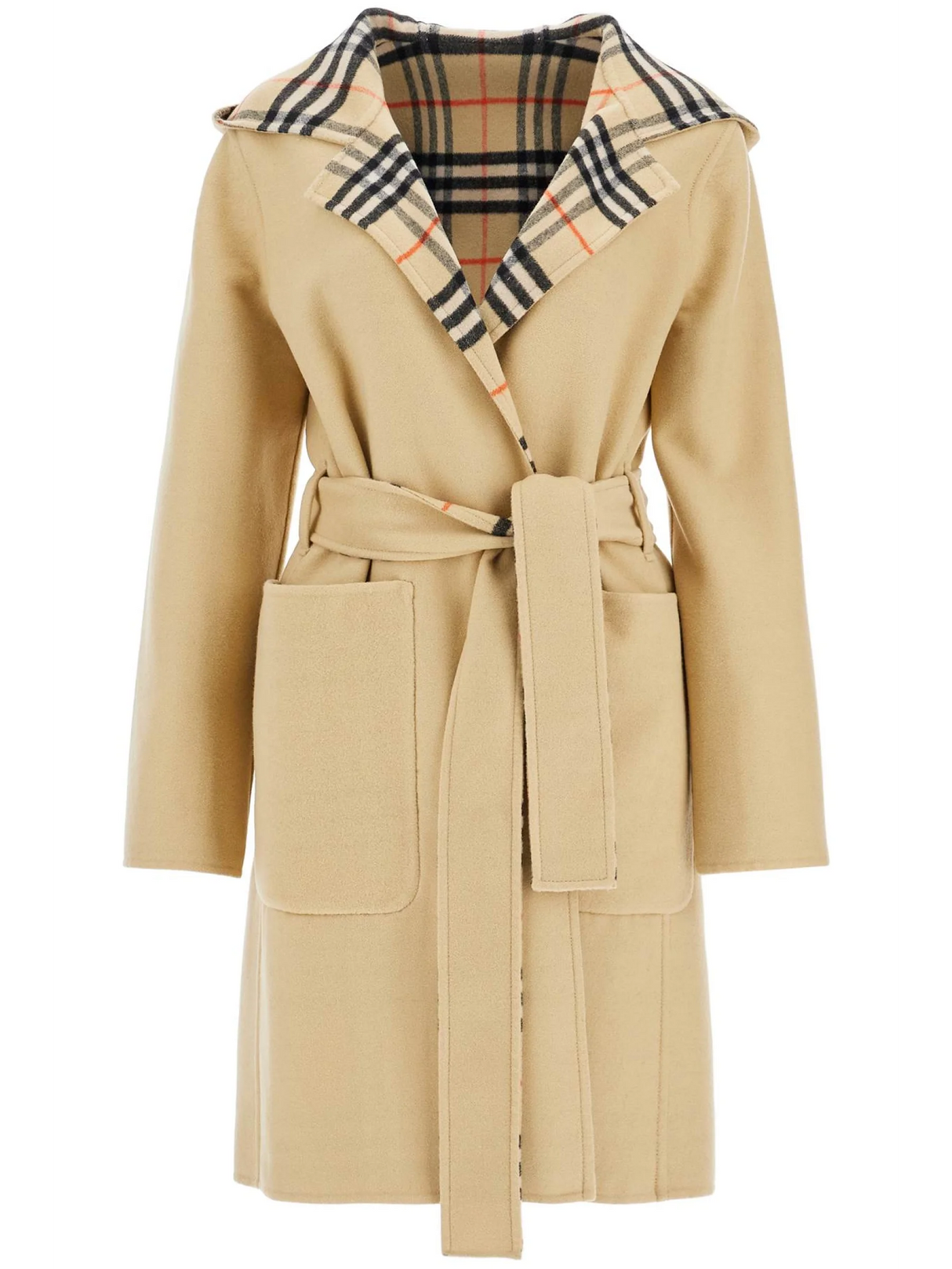 Reversible Wool Coat With Lap