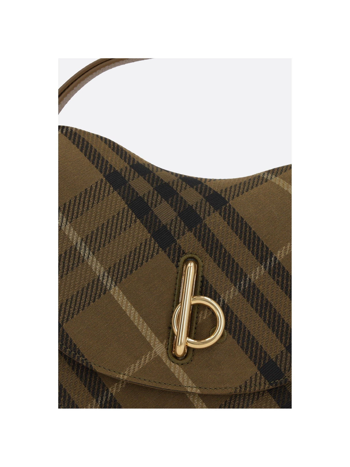 BURBERRY-Rocking Horse Small Check Jacquard Shoulder Bag-JOHN JULIA