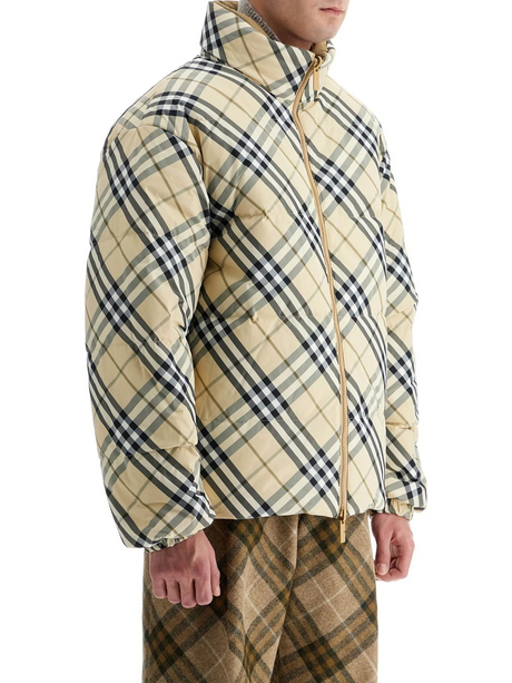 Reversible Plaid Down Jacket-Burberry-JOHN JULIA