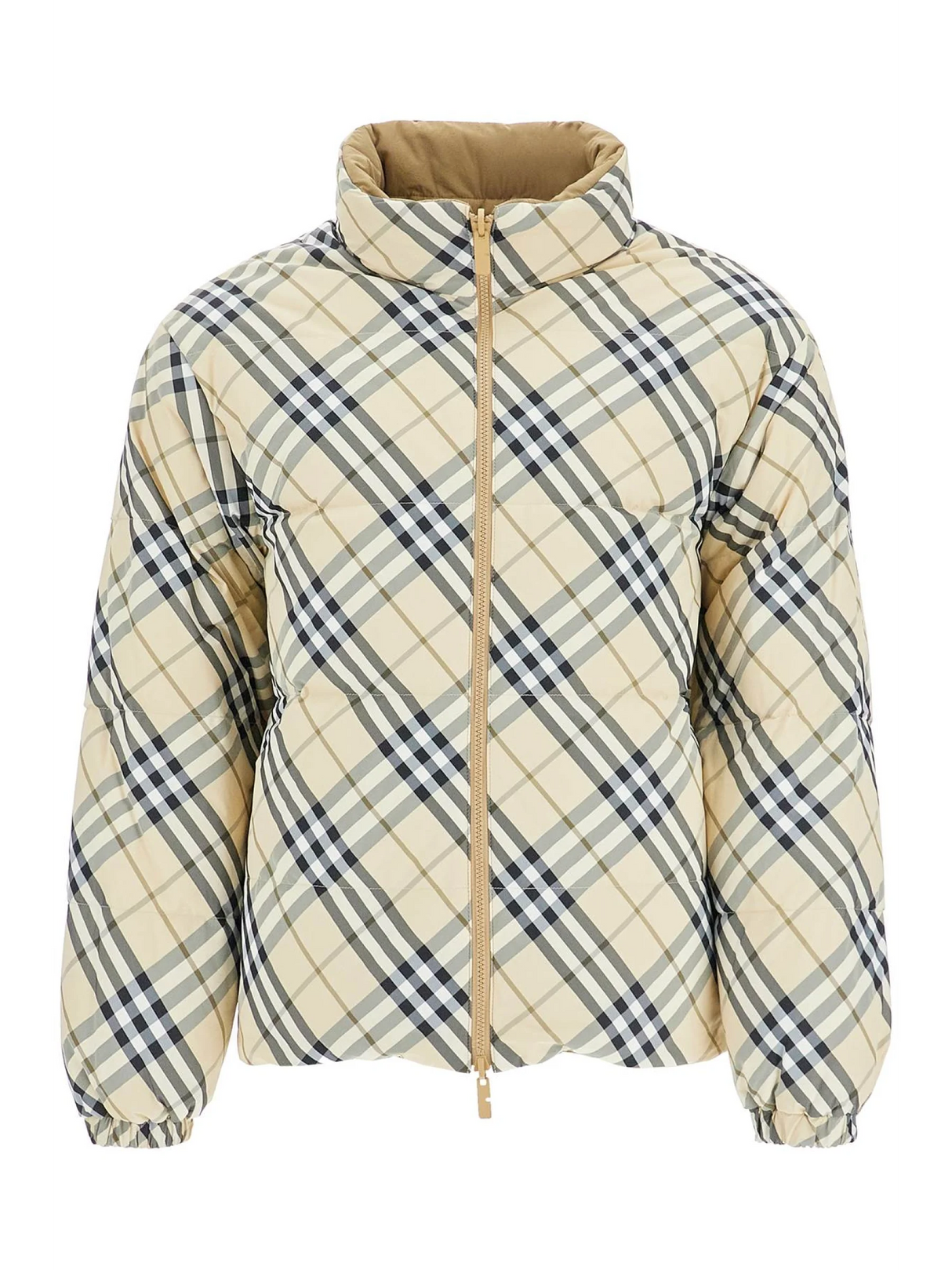 Reversible Plaid Down Jacket-Burberry-JOHN JULIA