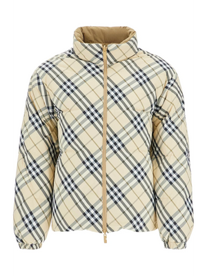 Reversible Plaid Down Jacket-Burberry-JOHN JULIA