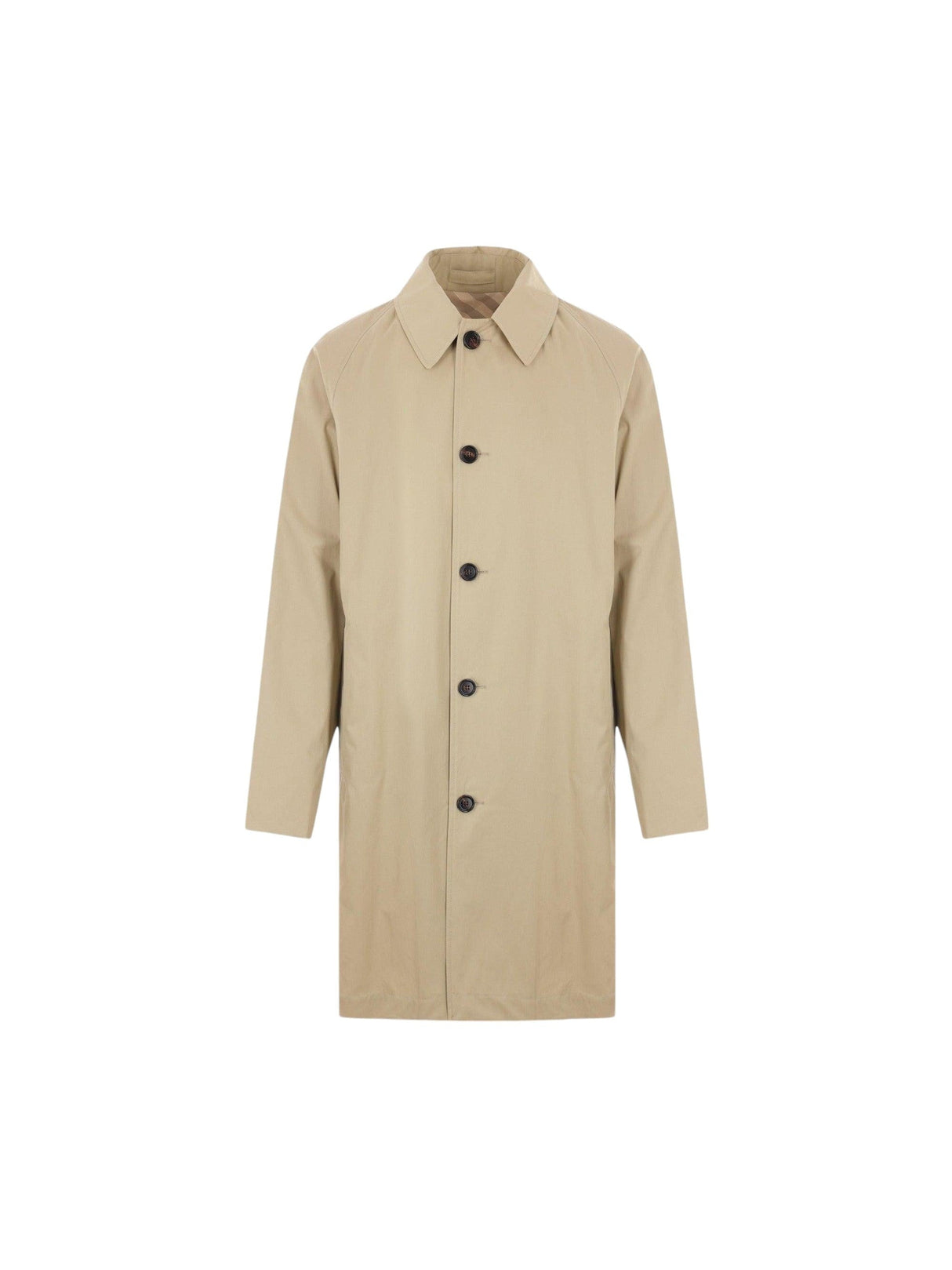 Single-breasted Gabardine Overcoat-BURBERRY-JOHN JULIA