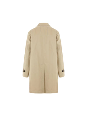 Single-breasted Gabardine Overcoat-BURBERRY-JOHN JULIA