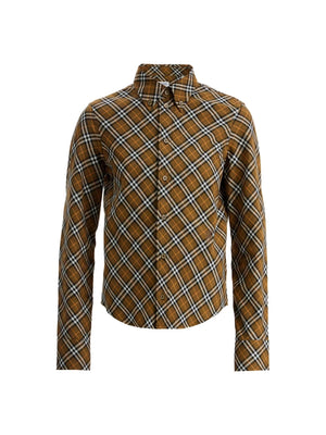 Slim Fit Check Shirt-Burberry-JOHN JULIA