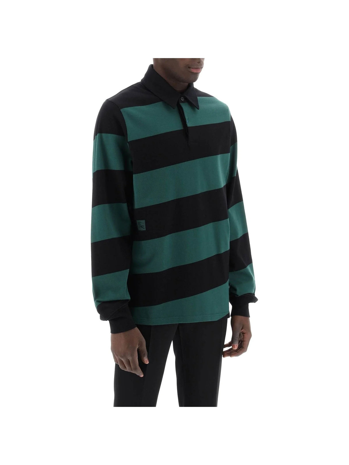 Striped Long Sleeve Polo Shirt