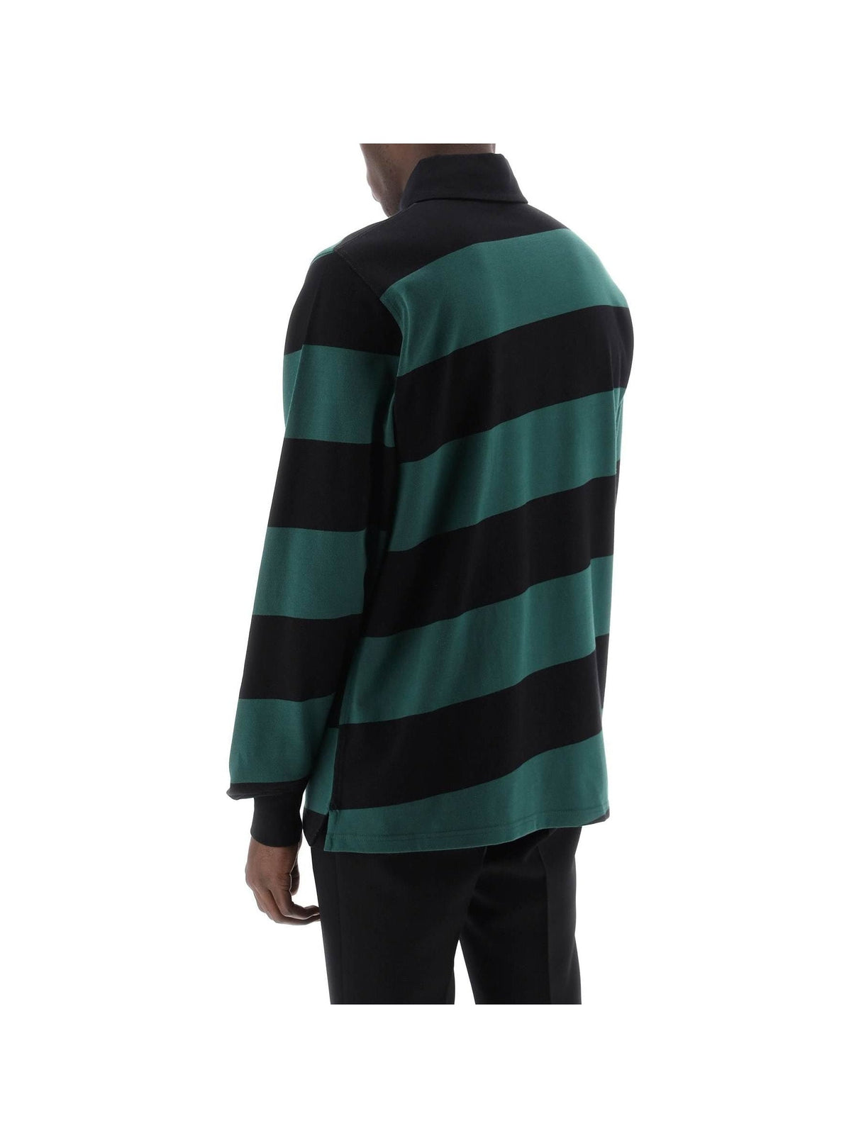 Striped Long Sleeve Polo Shirt