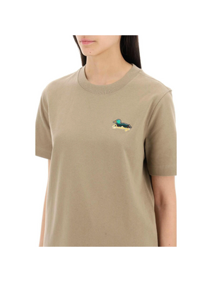 T-Shirt With Duck Detail.