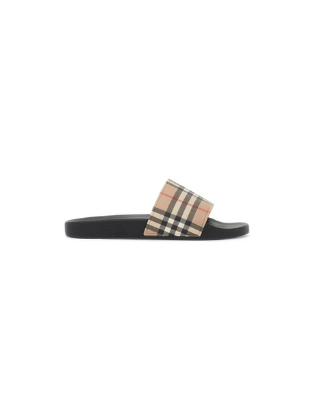 Tartan Rubber Slides.