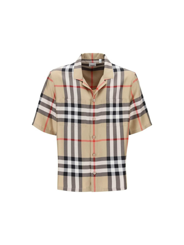 Bowling Shirt In Tartan Silk BURBERRY JOHN JULIA.