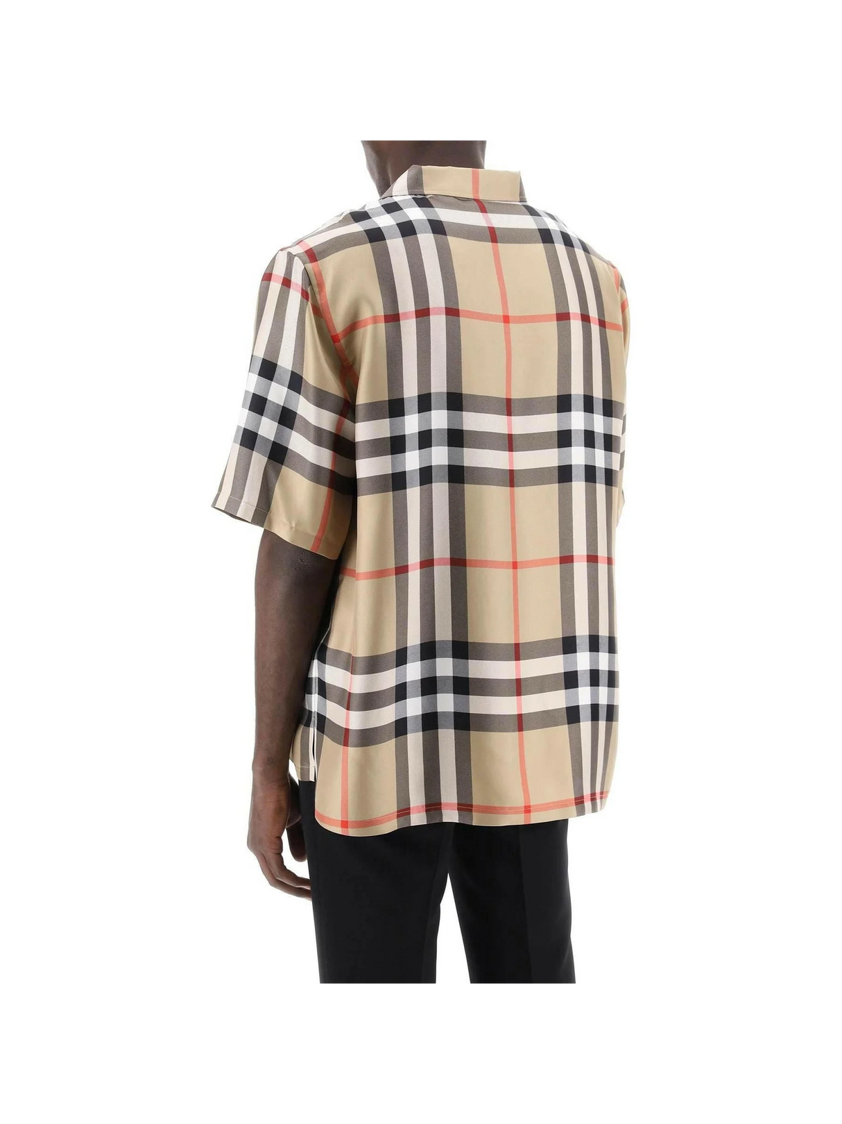 Bowling Shirt In Tartan Silk BURBERRY JOHN JULIA.