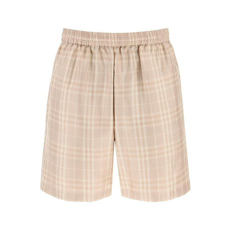 Tartan Silk Shorts BURBERRY JOHN JULIA.