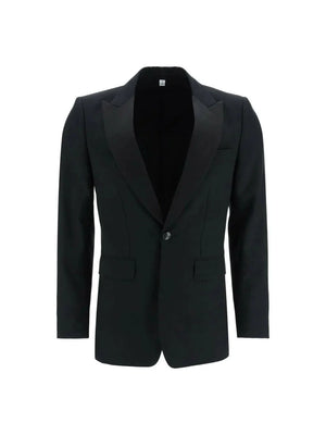 Tuxedo Jacket With Jacquard Details BURBERRY JOHN JULIA.