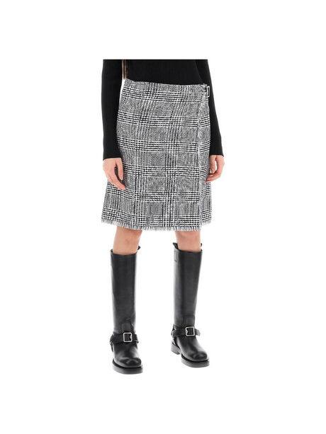 Warped Houndstooth Nylon Kilt BURBERRY JOHN JULIA.