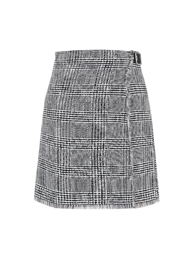 Warped Houndstooth Nylon Kilt BURBERRY JOHN JULIA.