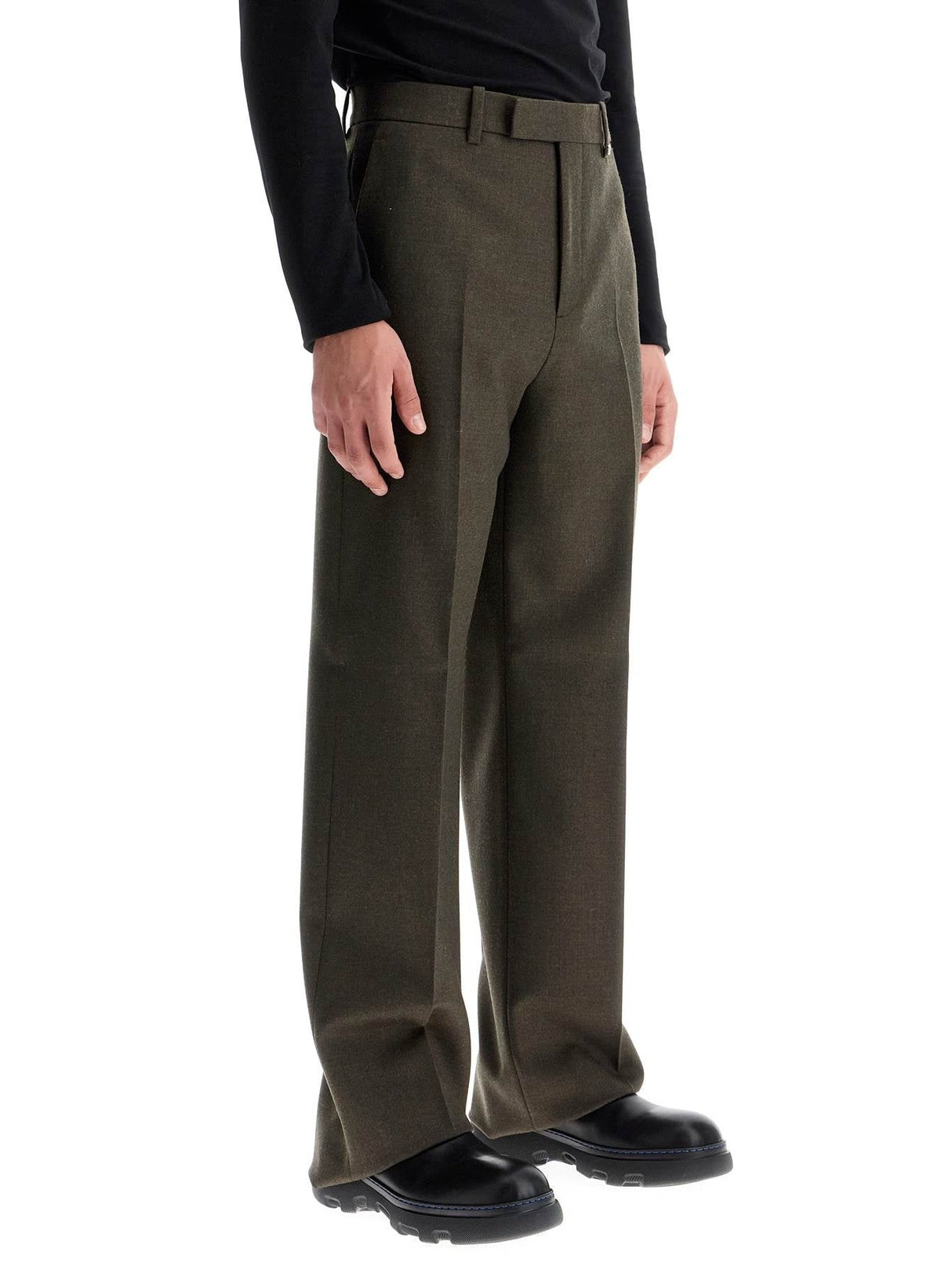 Wool Twill Trousers In Eight