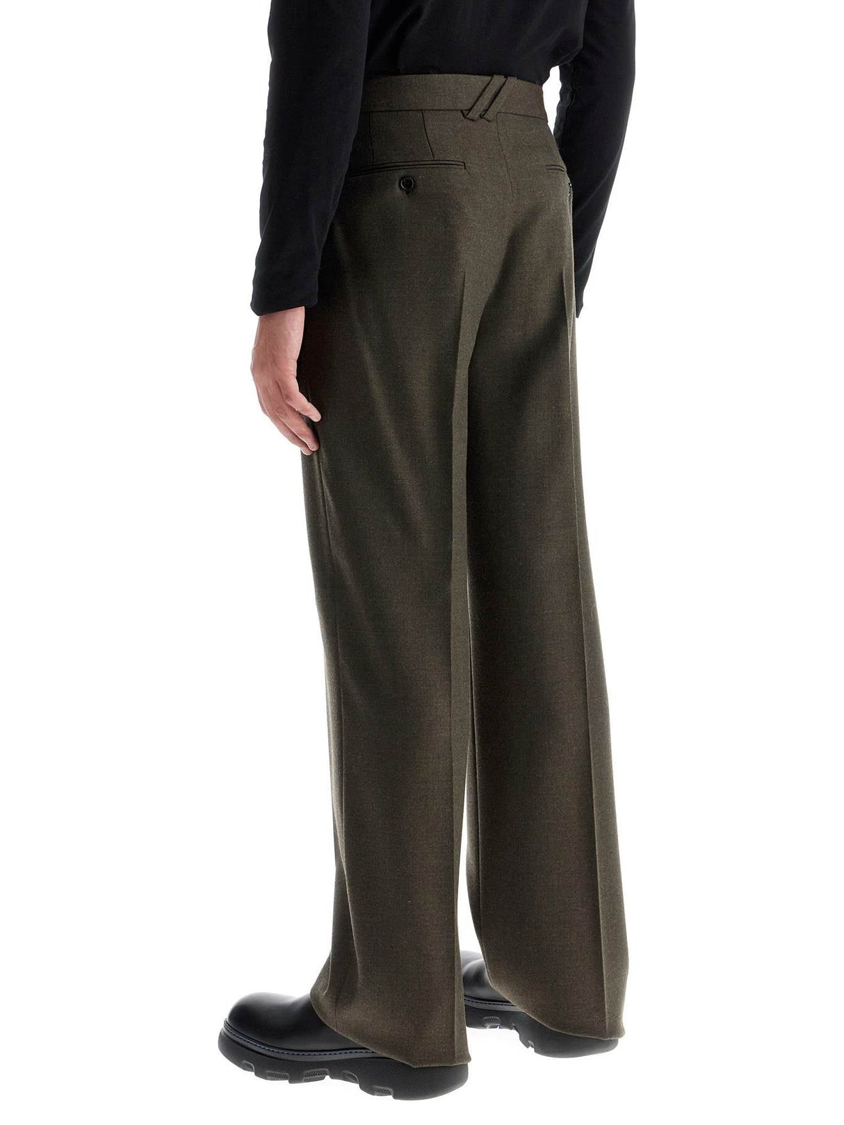 Wool Twill Trousers In Eight