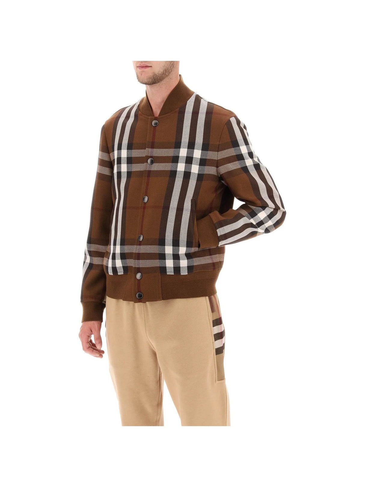 Bomber Jacket With Burberry Check Motif