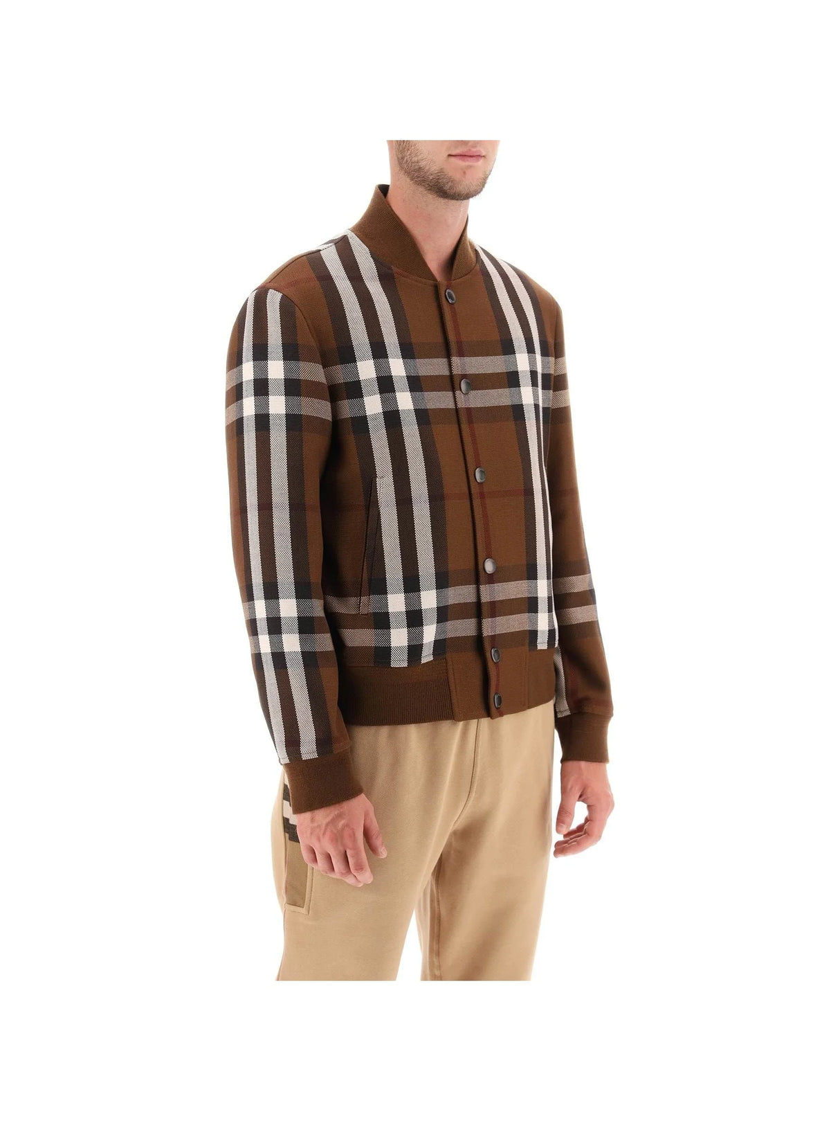 Bomber Jacket With Burberry Check Motif