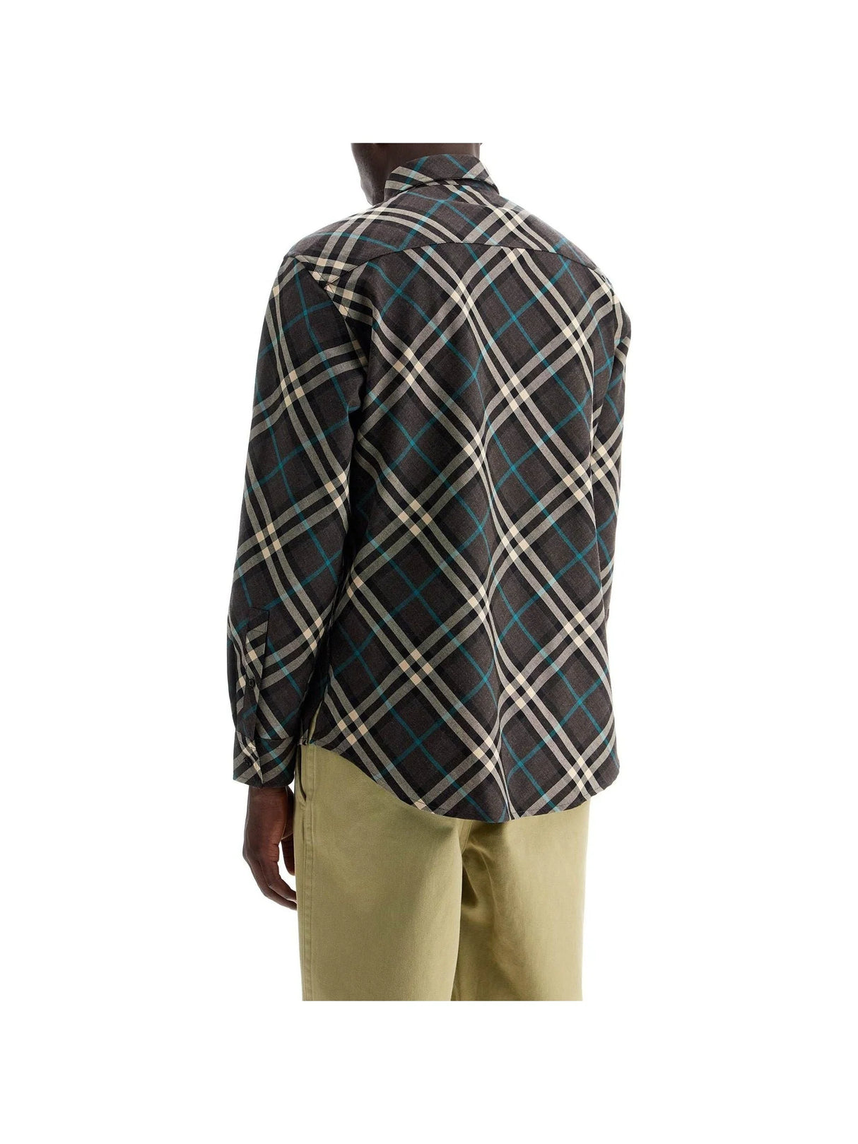 Check Pattern Wool Shirt-Burberry-JOHN JULIA