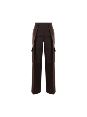 Wool Cargo Trousers-BURBERRY-JOHN JULIA