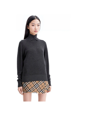 BURBERRY-Wool High Neck Sweater -JOHN JULIA.