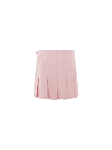 BURBERRY-Wool Kilt Skirt-JOHN JULIA