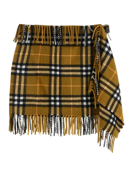 Ered Wool And Cashmere Scarf-style Mini Skirt