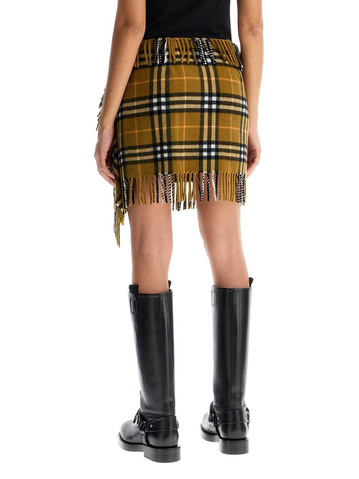 Ered Wool And Cashmere Scarf-style Mini Skirt