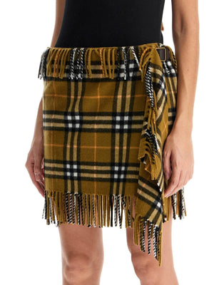 Ered Wool And Cashmere Scarf-style Mini Skirt