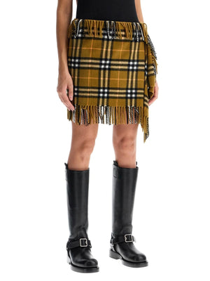 Ered Wool And Cashmere Scarf-style Mini Skirt