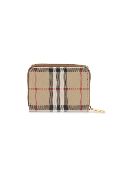 Zip Around Check Wallet BURBERRY JOHN JULIA.