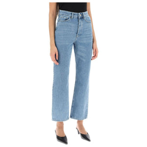 Denim Blue Milium Organic Denim Cropped Jeans BY MALENE BIRGER JOHN JULIA.