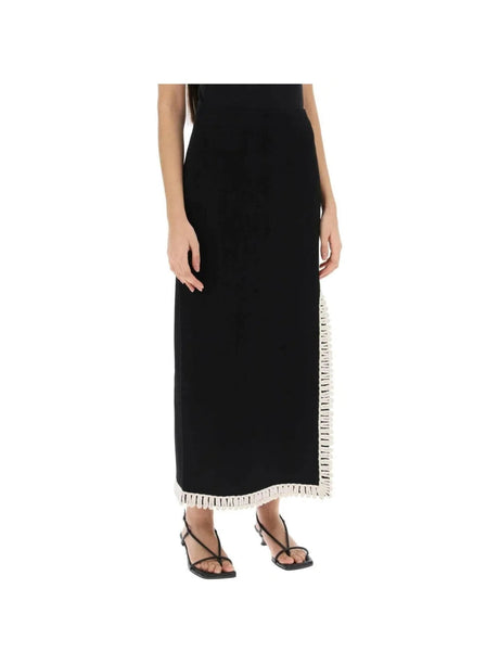 Gabie Maxi Skirt With Crochet Trims BY MALENE BIRGER JOHN JULIA.