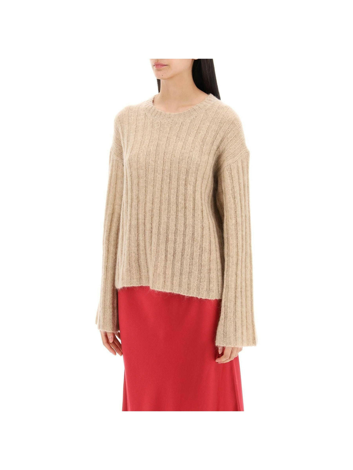 BY MALENE BIRGER-Ribbed Knit Sweater Sweater-JOHN JULIA