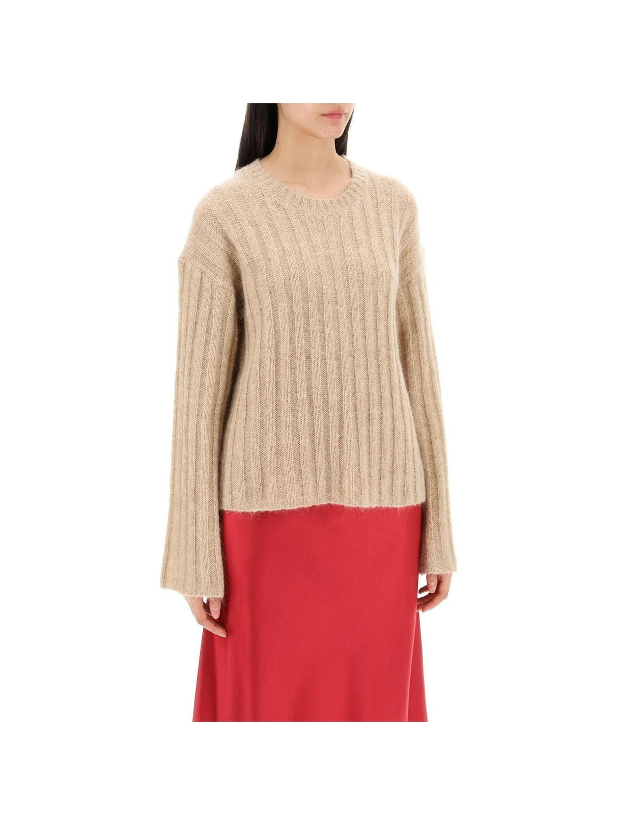 BY MALENE BIRGER-Ribbed Knit Sweater Sweater-JOHN JULIA