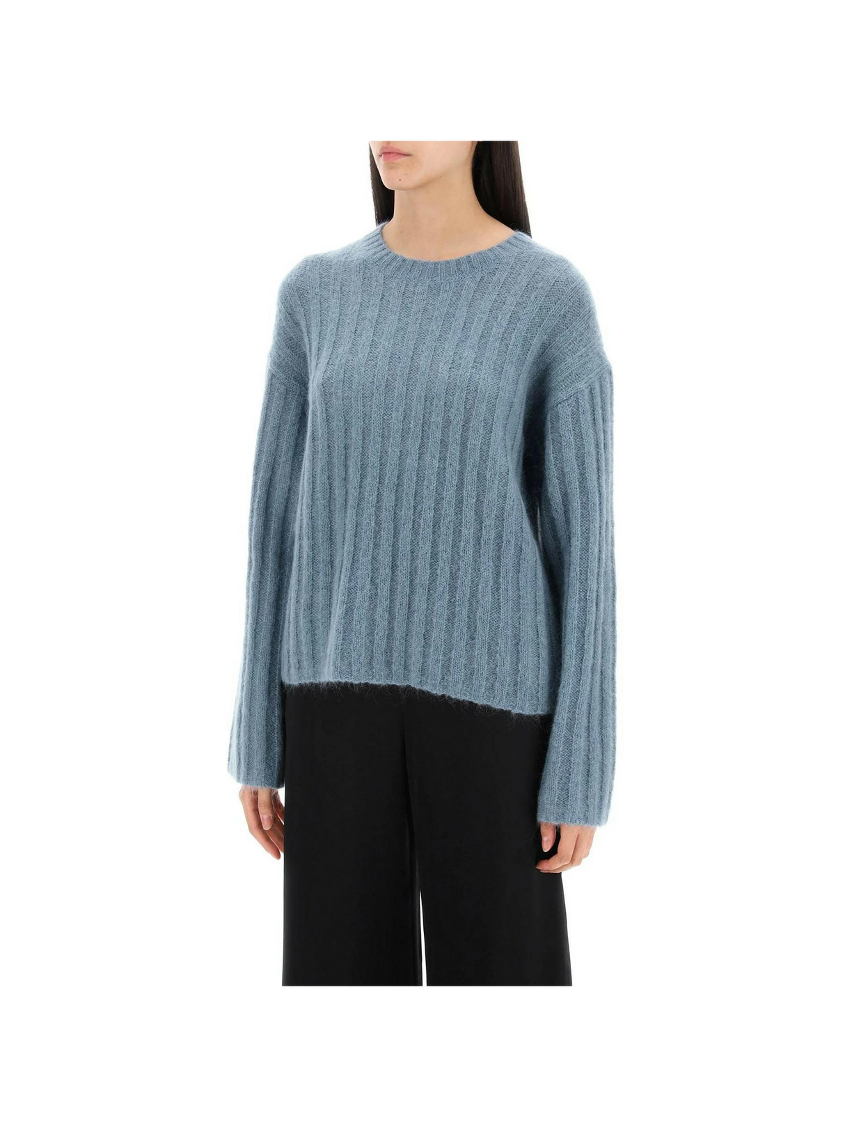 Ribbed Knit Pullover Sweater.