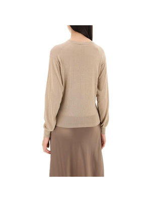 Wool and Silk Blend Pullover Sweater.