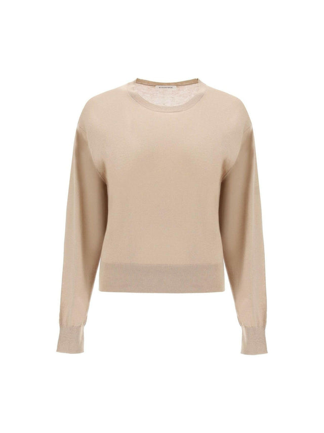 Wool and Silk Blend Pullover Sweater.