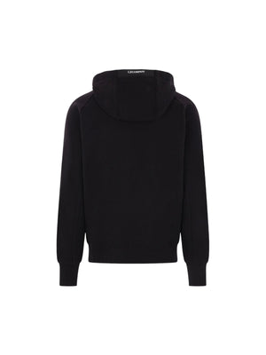 Cotton Fleece Full-zip Hoodie-C.P. COMPANY-JOHN JULIA