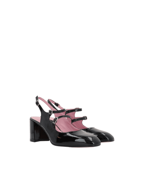 Banana Patent Leather Mary-Jane Slingbacks-CAREL-JOHN JULIA