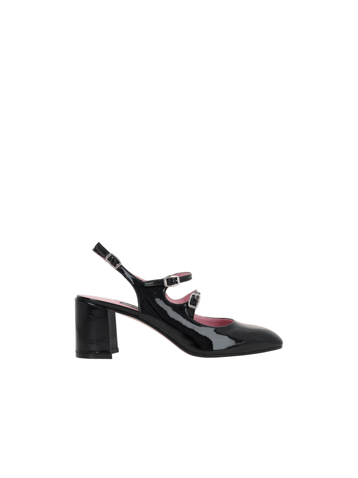 Banana Patent Leather Mary-Jane Slingbacks-CAREL-JOHN JULIA