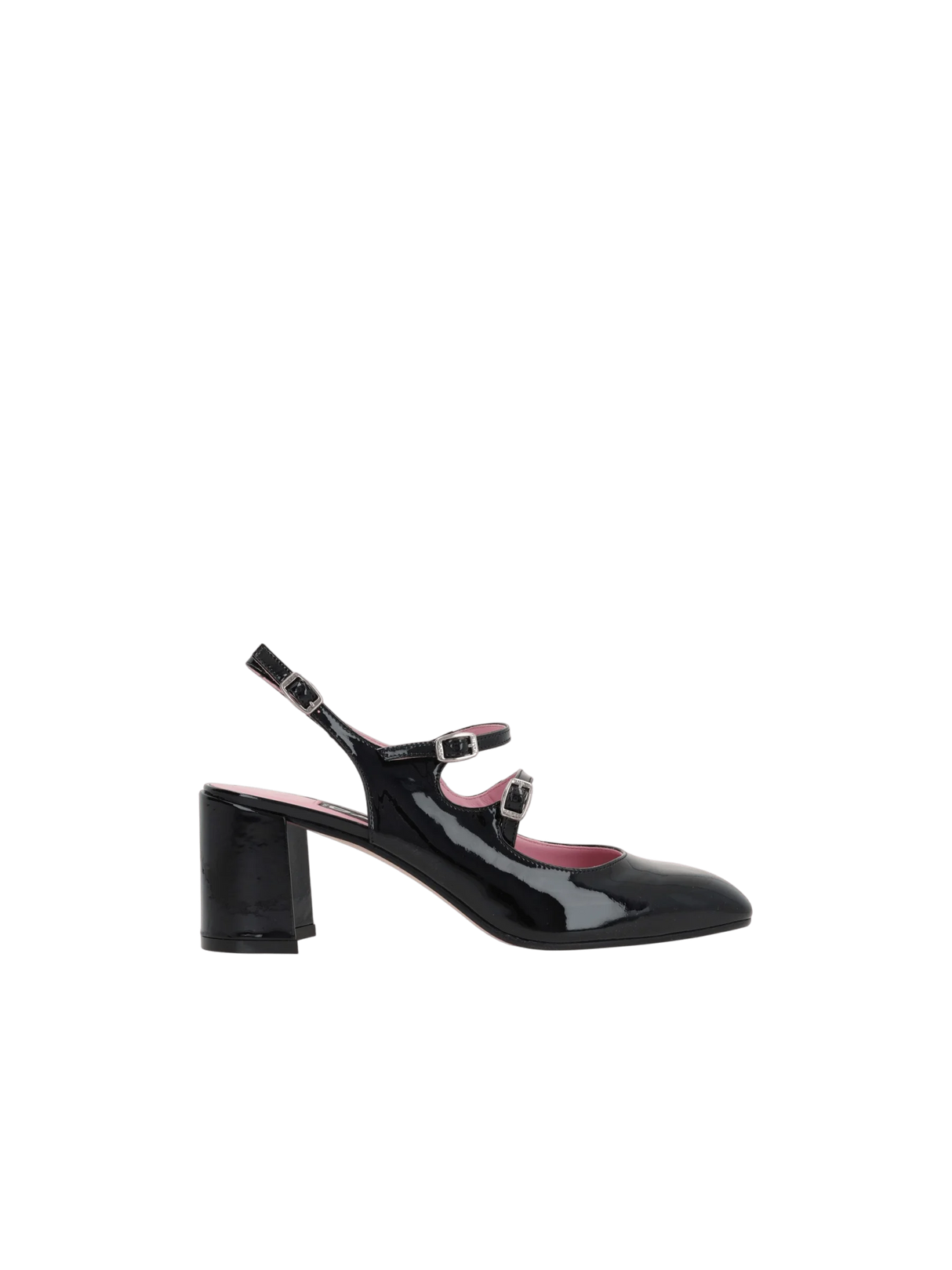 Banana Patent Leather Mary-Jane Slingbacks-CAREL-JOHN JULIA