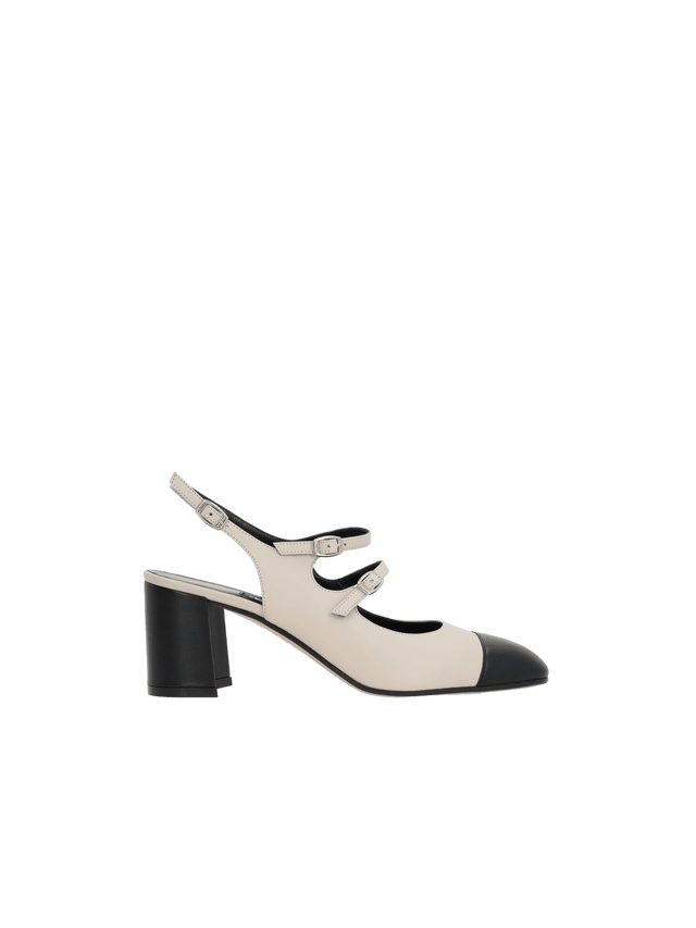 Papaya Bicolor Nappa Mary-Jane Slingbacks-CAREL-JOHN JULIA