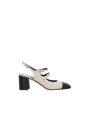 Papaya Bicolor Nappa Mary-Jane Slingbacks-CAREL-JOHN JULIA