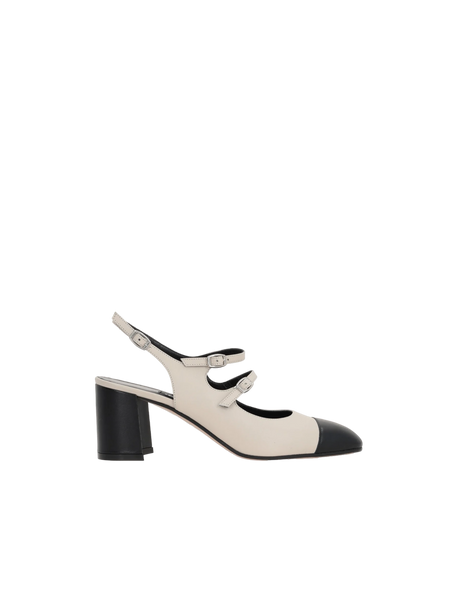 Papaya Bicolor Nappa Mary-Jane Slingbacks-CAREL-JOHN JULIA